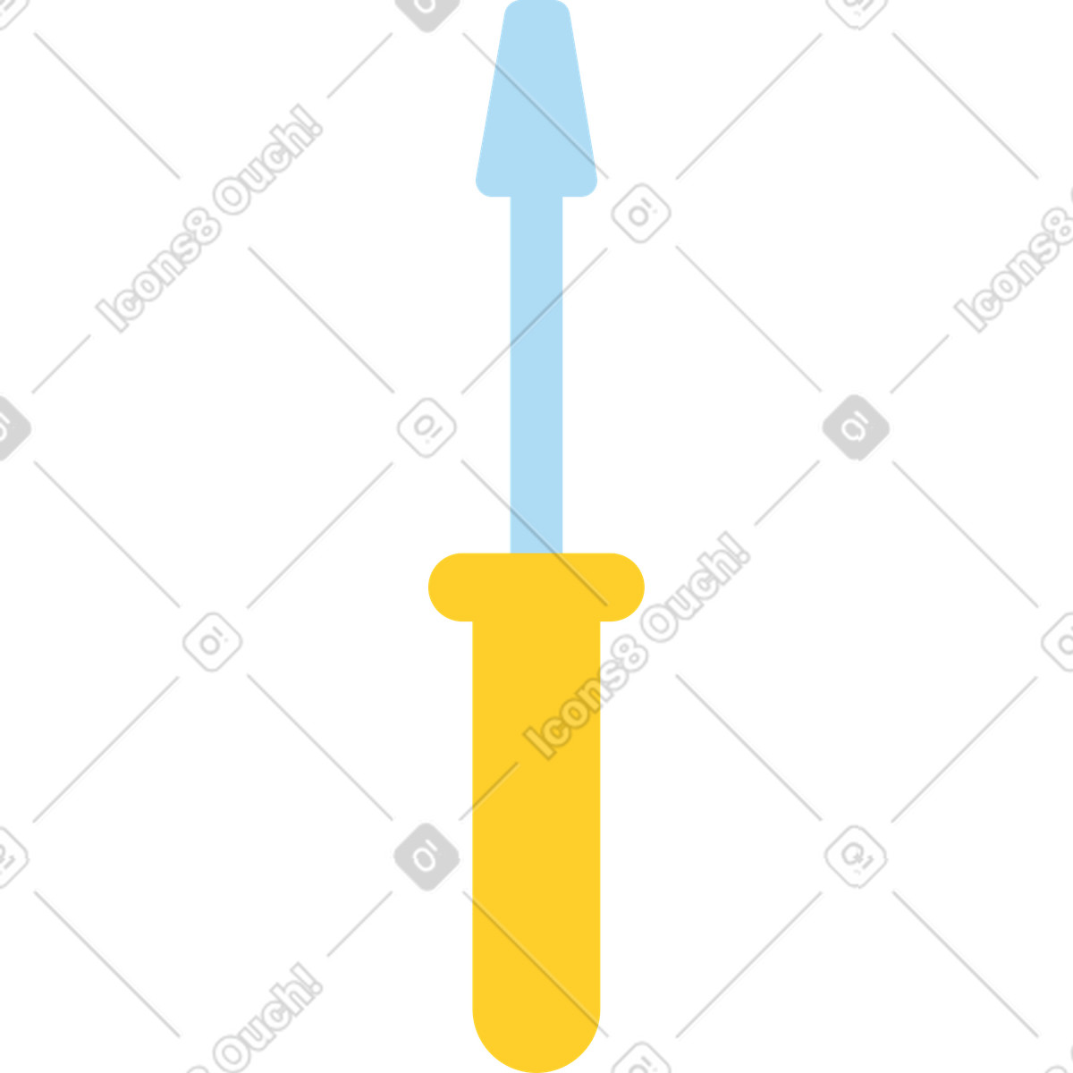 Big screwdriver illustration in Sammy style download in PNG, SVG