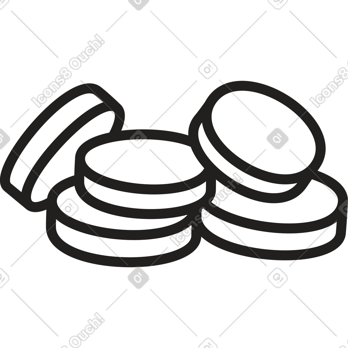 下载 Little 风格的 堆硬币 插画，支持 PNG、SVG 格式