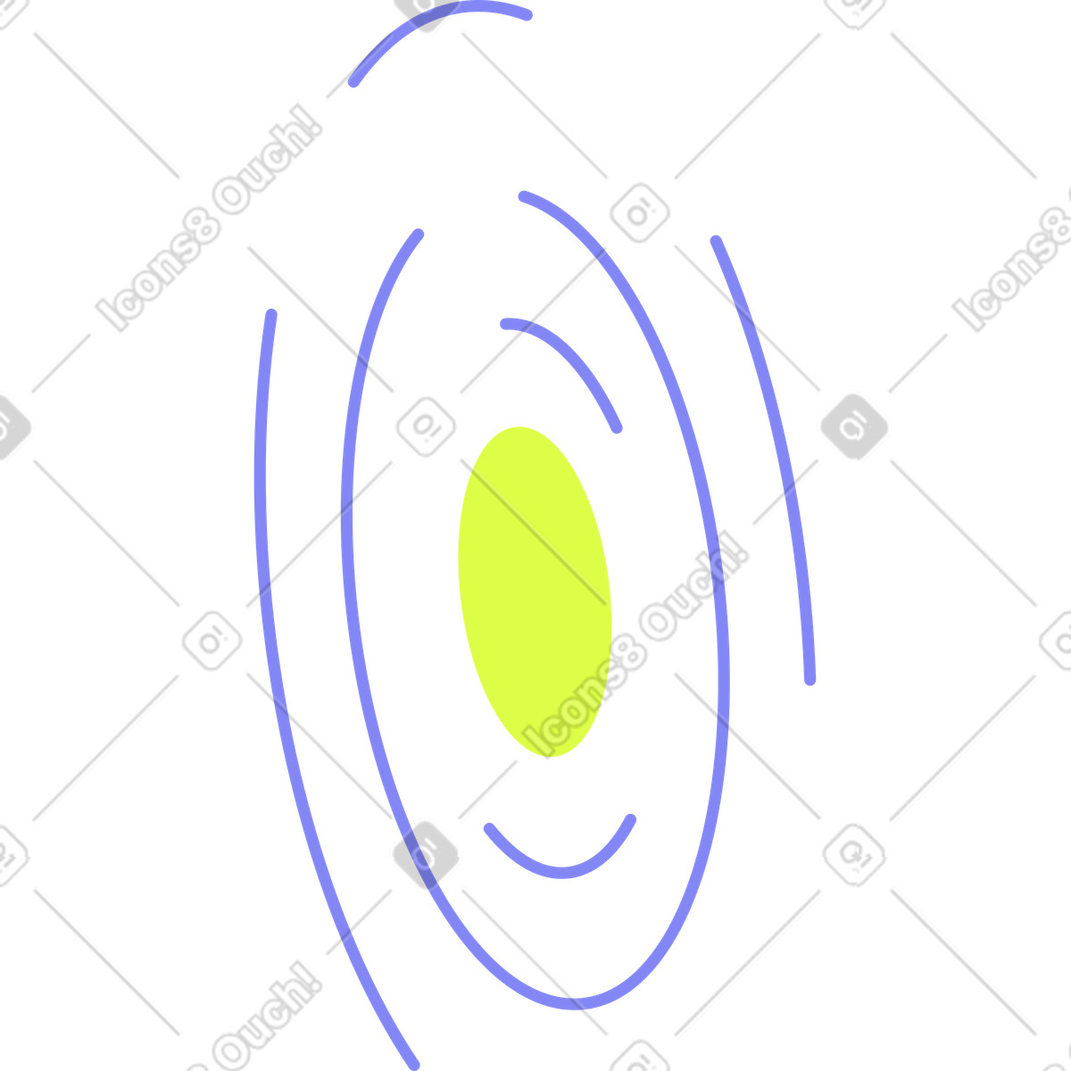 Ilustración Botón redondo con rayas en estilo Glow a descargar en PNG y SVG