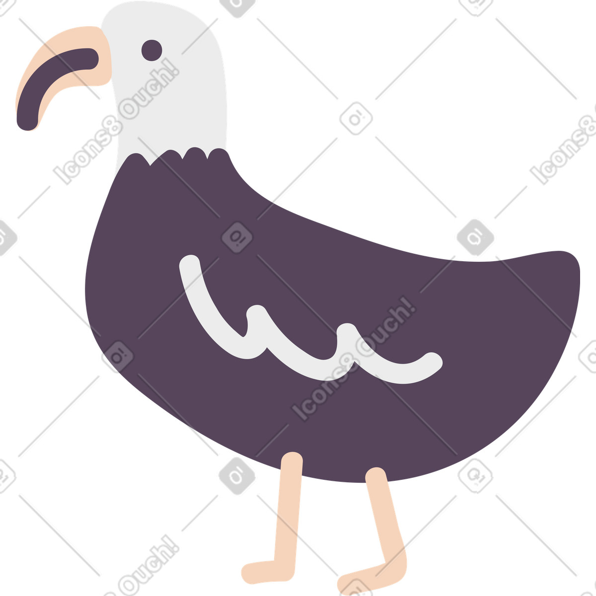 Eagle illustration in Pluto style download in PNG, SVG