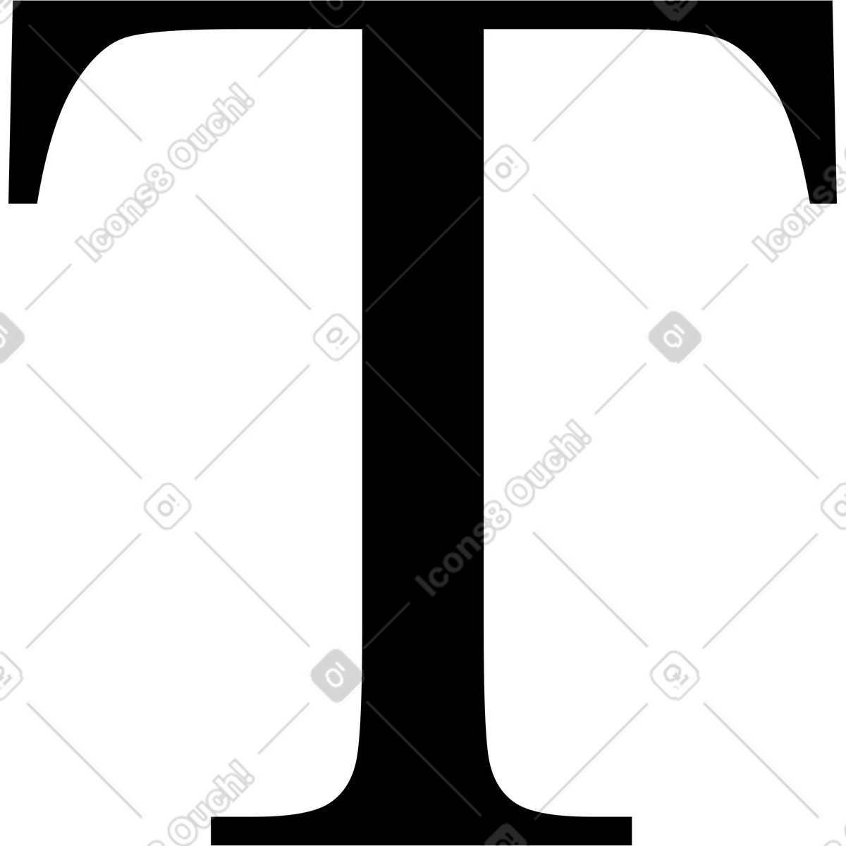 Knotty スタイルの 文字t のイラストをPNG、SVG形式でダウンロード