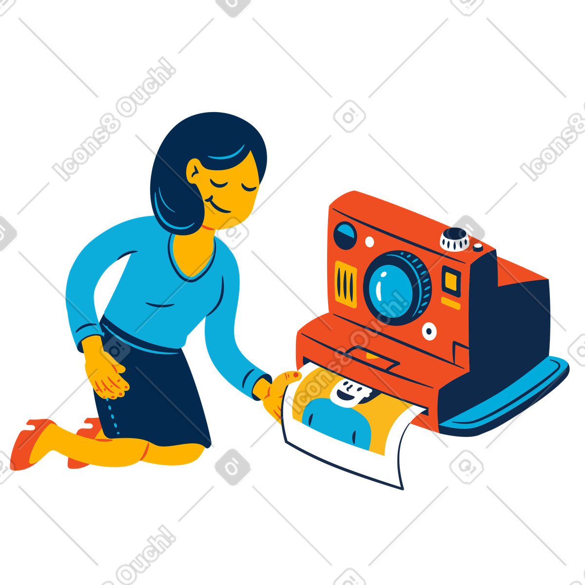 Ilustração de Imprimir uma foto em no estilo Flame para baixar em PNG, SVG