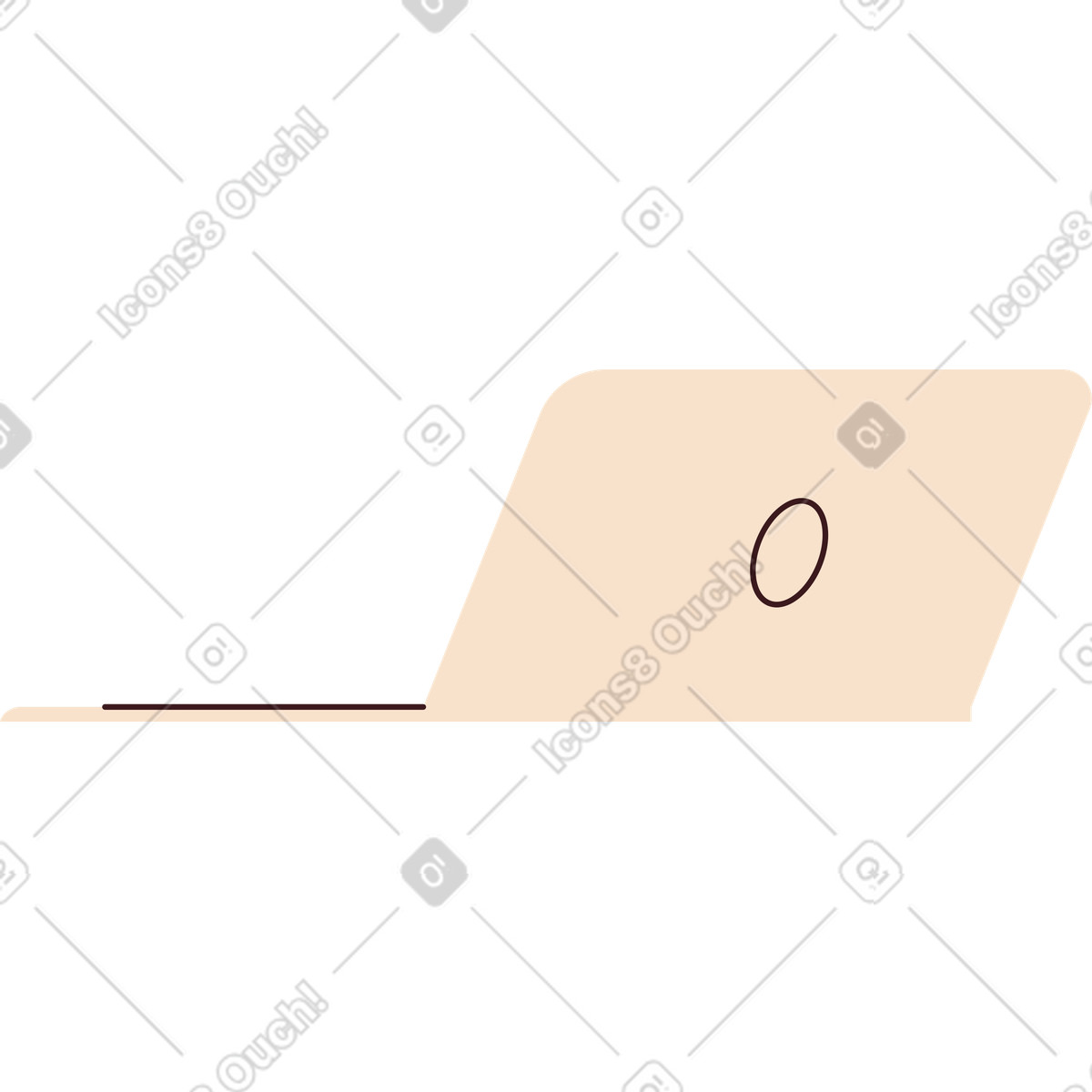 Ilustración Libreta abierta beige en estilo Folks a descargar en PNG y SVG