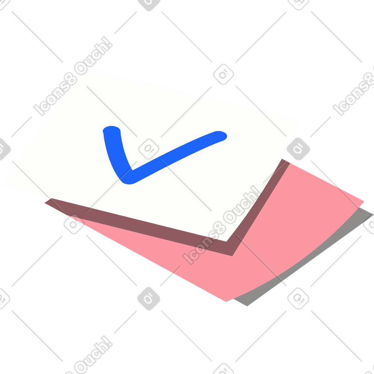 下载 Editorial 风格的 带复选标记的贴纸 插画，支持 PNG、SVG 格式