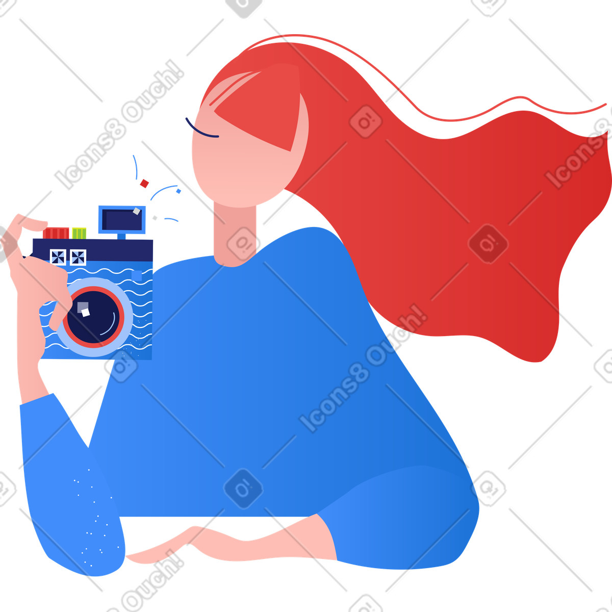 Trendy teen girl avatar vector illustration clipart with casual outfit style