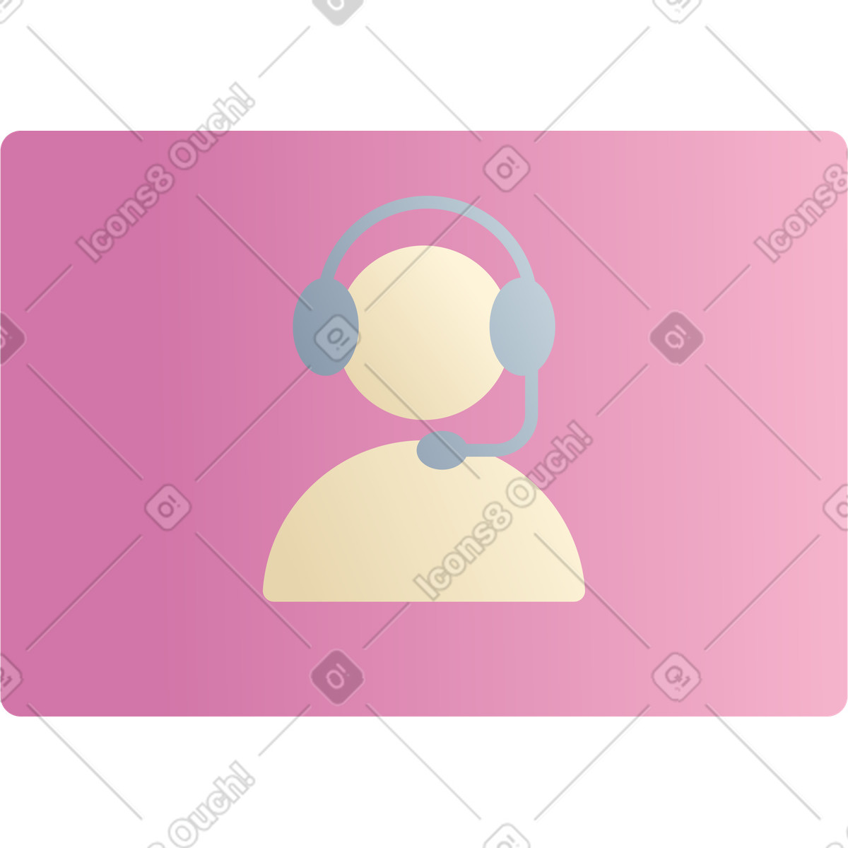 Support-service-avatar-Illustration im Silky-Stil als Download in PNG, SVG