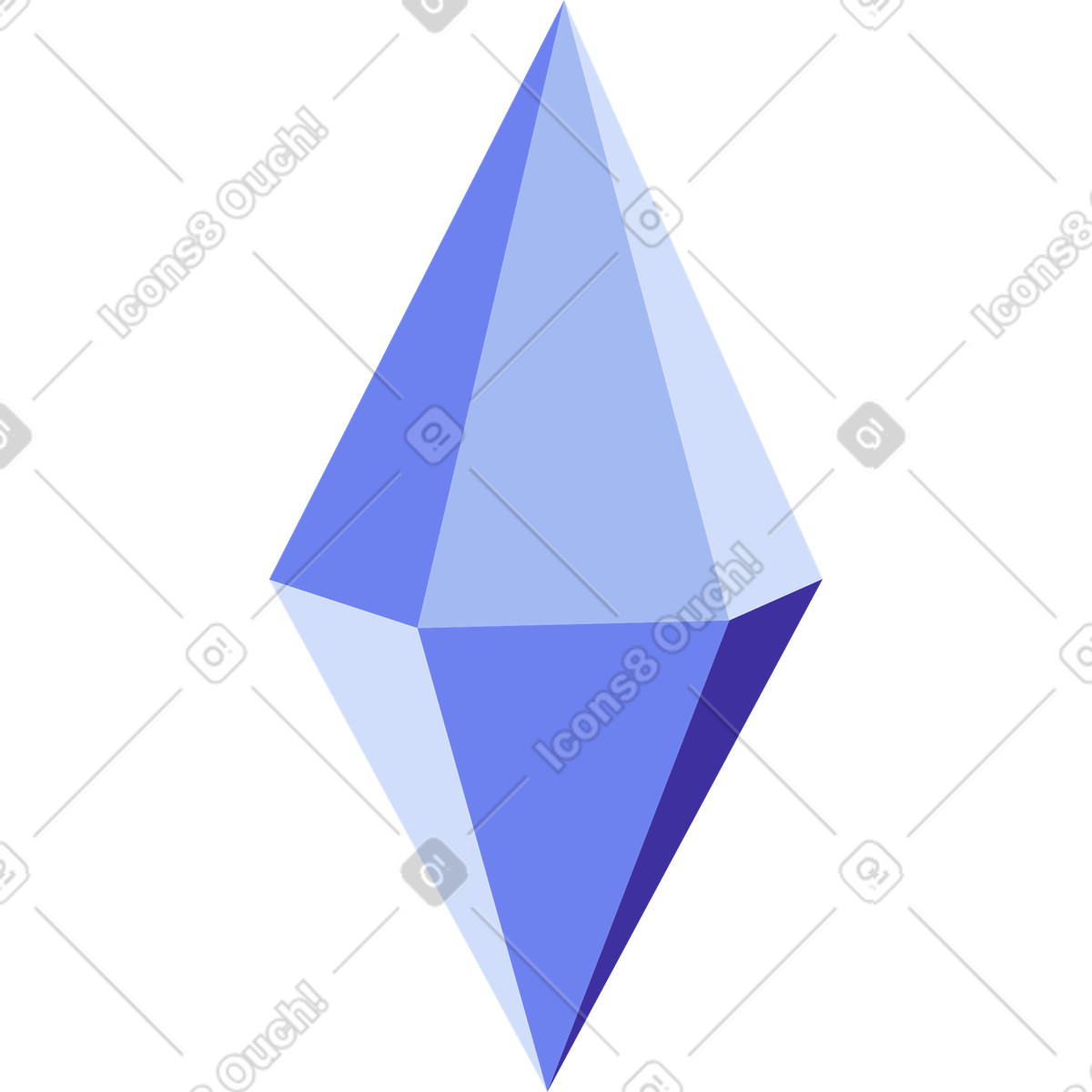 Cristallo illustrazione in stile Levels scarica in PNG, SVG