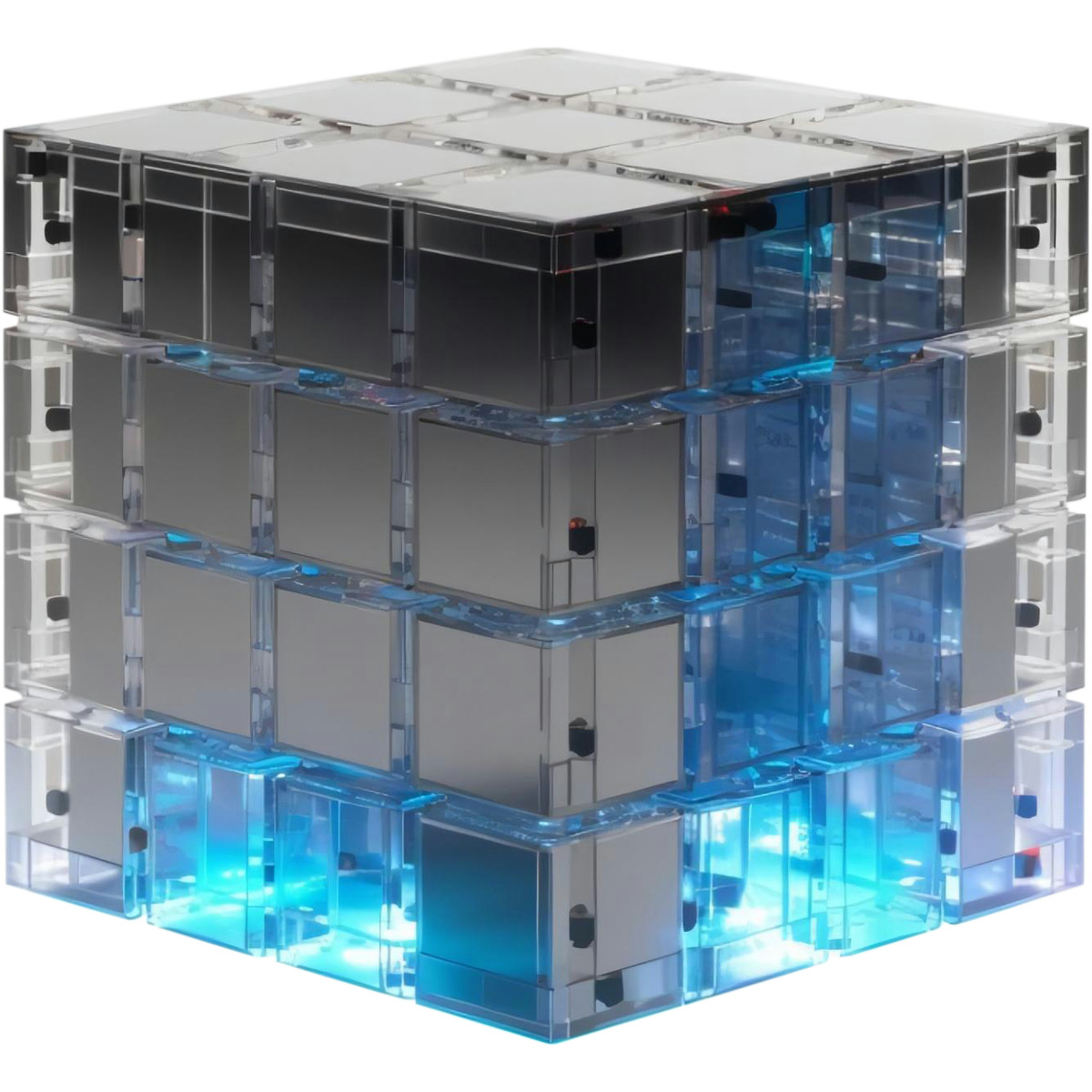 3D Blocks 스타일의 블록 구성 일러스트레이션 PNG, SVG 다운로드