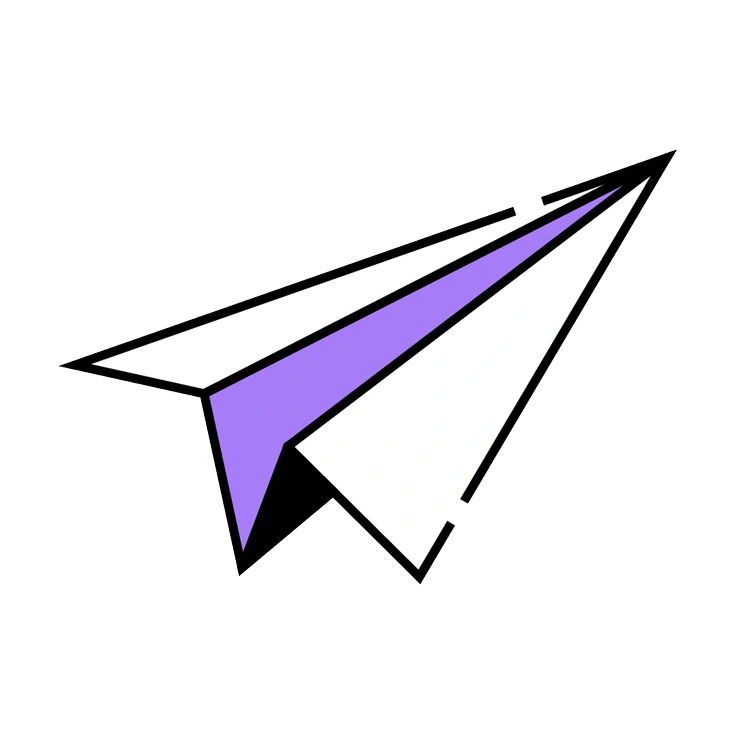A shopping basket with handles and a tag - Amethyst style illustration