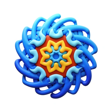 An intricate fractal design composed of multiple layers. Each layer features complex shapes that symbolize different segments of an expanded number. The shapes are interwoven, creating a harmonious pattern that reflects mathematical precision. The colors transition smoothly from one layer to another, enhancing the depth and complexity of the fractal.