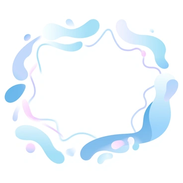 An illustration featuring flowing lines weaving through the composition. The lines vary in thickness, creating a sense of movement and depth. There are multiple shapes scattered throughout the scene, each filled with different blue tones ranging from light sky blue to deep navy. The background is a soft gradient, blending the shades of blue seamlessly. The overall arrangement of lines and shapes creates a harmonious and fluid design.