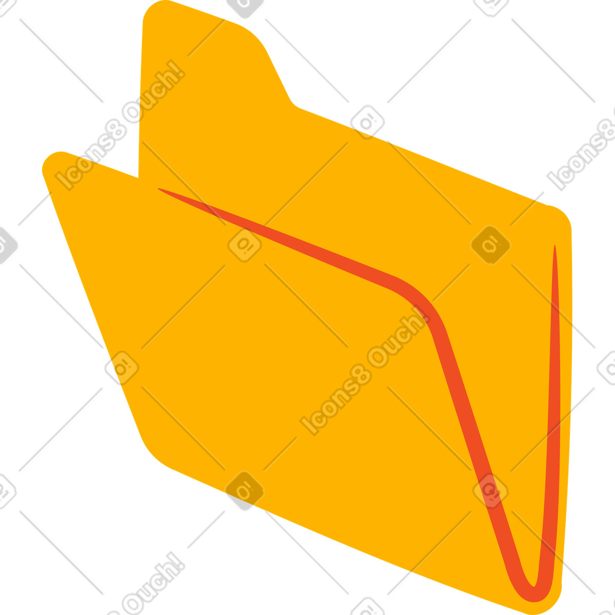 Ilustração de Pasta em no estilo Flame para baixar em PNG, SVG