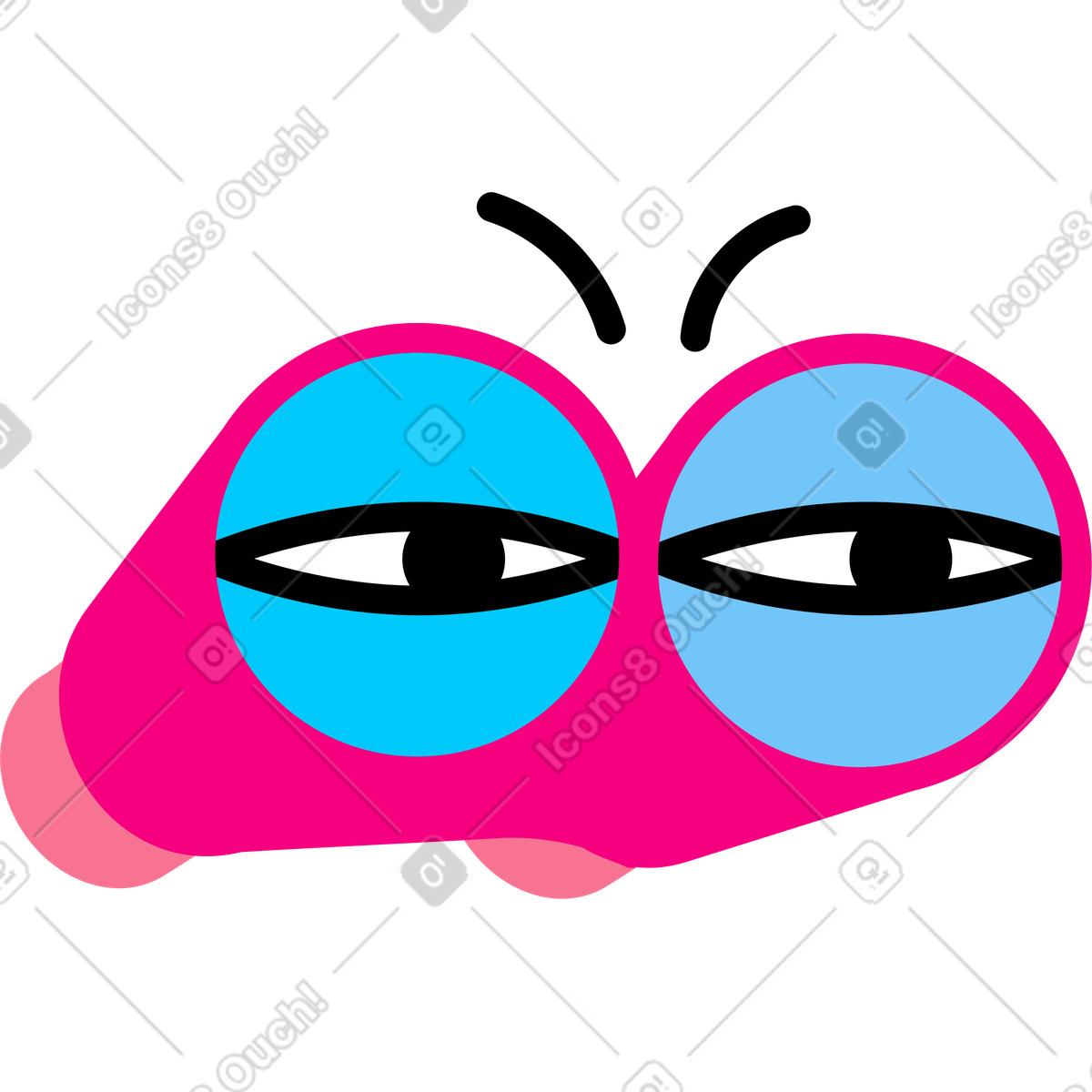 Ilustración Prismáticos en estilo Giggle a descargar en PNG y SVG