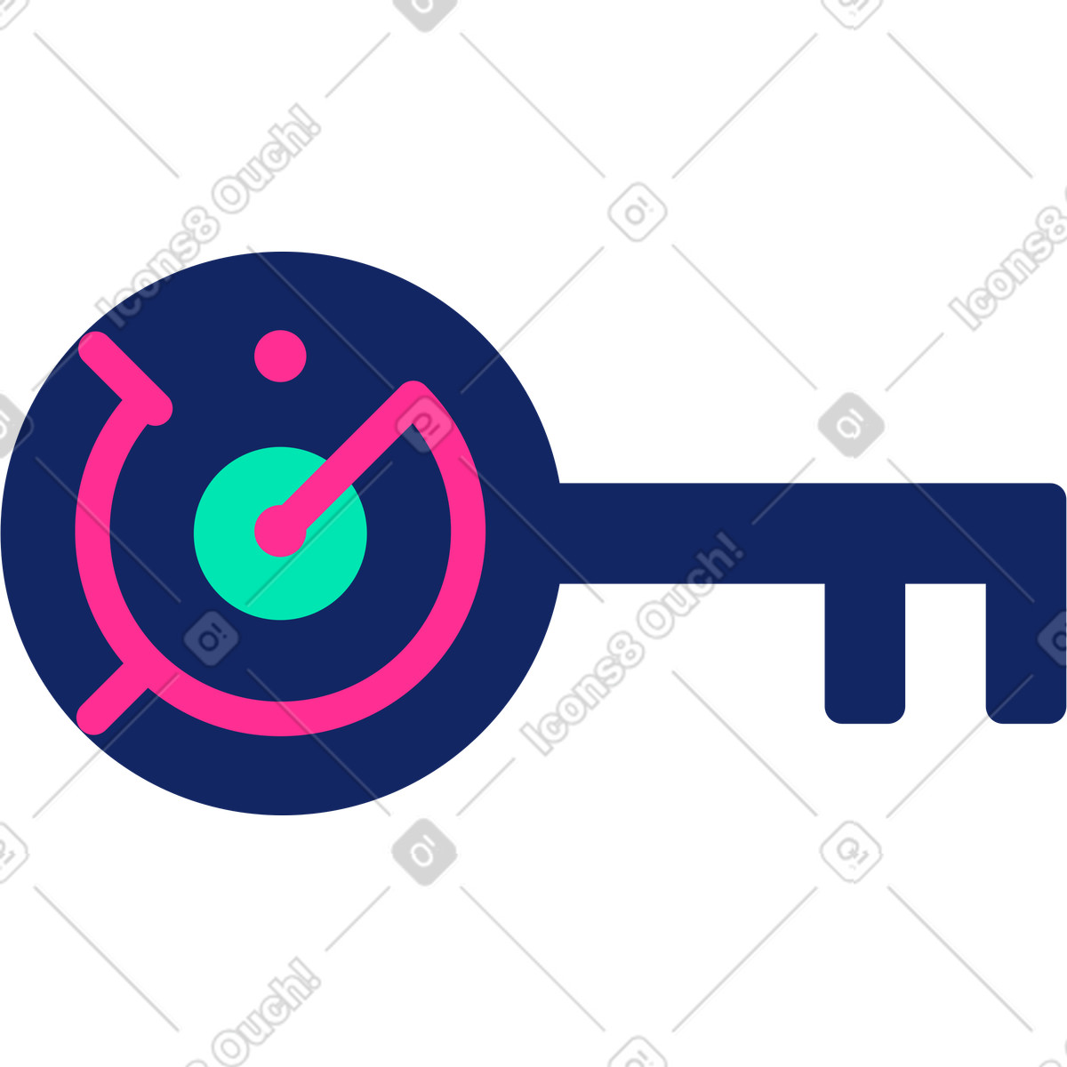 Illustration Clé dans le style Cyborg à télécharger aux formats PNG, SVG