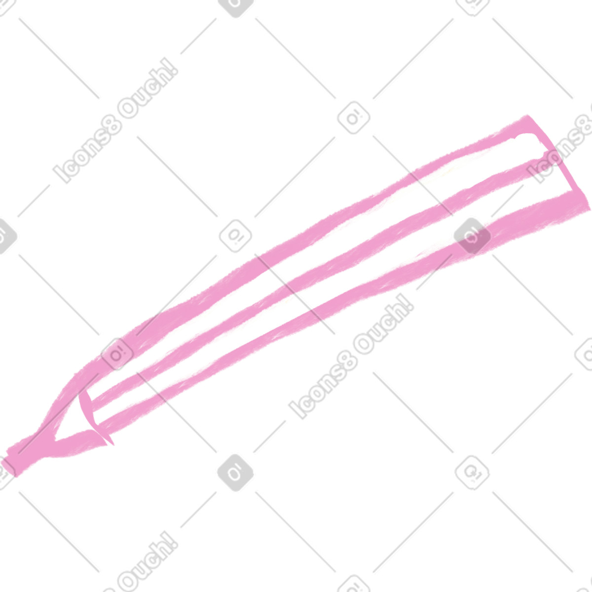 Company スタイルの ピンクの鉛筆 のイラストをPNG、SVG形式でダウンロード