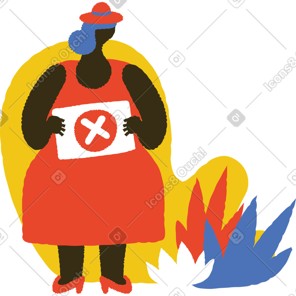 Nessun messaggio illustrazione in stile Bermuda scarica in PNG, SVG