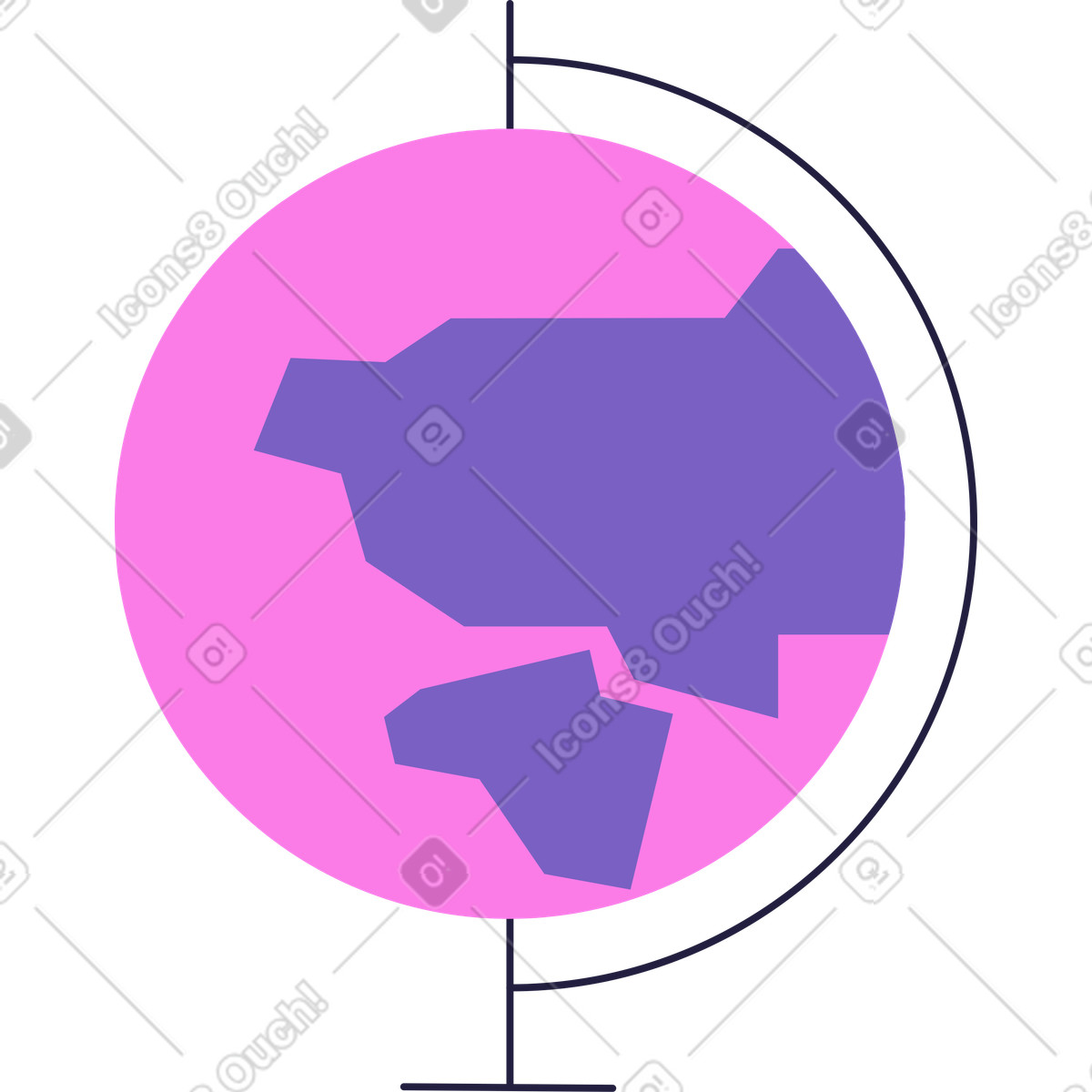 Иллюстрация The globe в стиле Mellow — скачать в форматах PNG, SVG