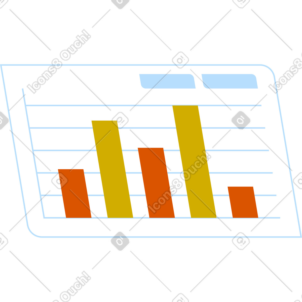 Ilustração de Gráfico barras em no estilo Vector para baixar em PNG, SVG