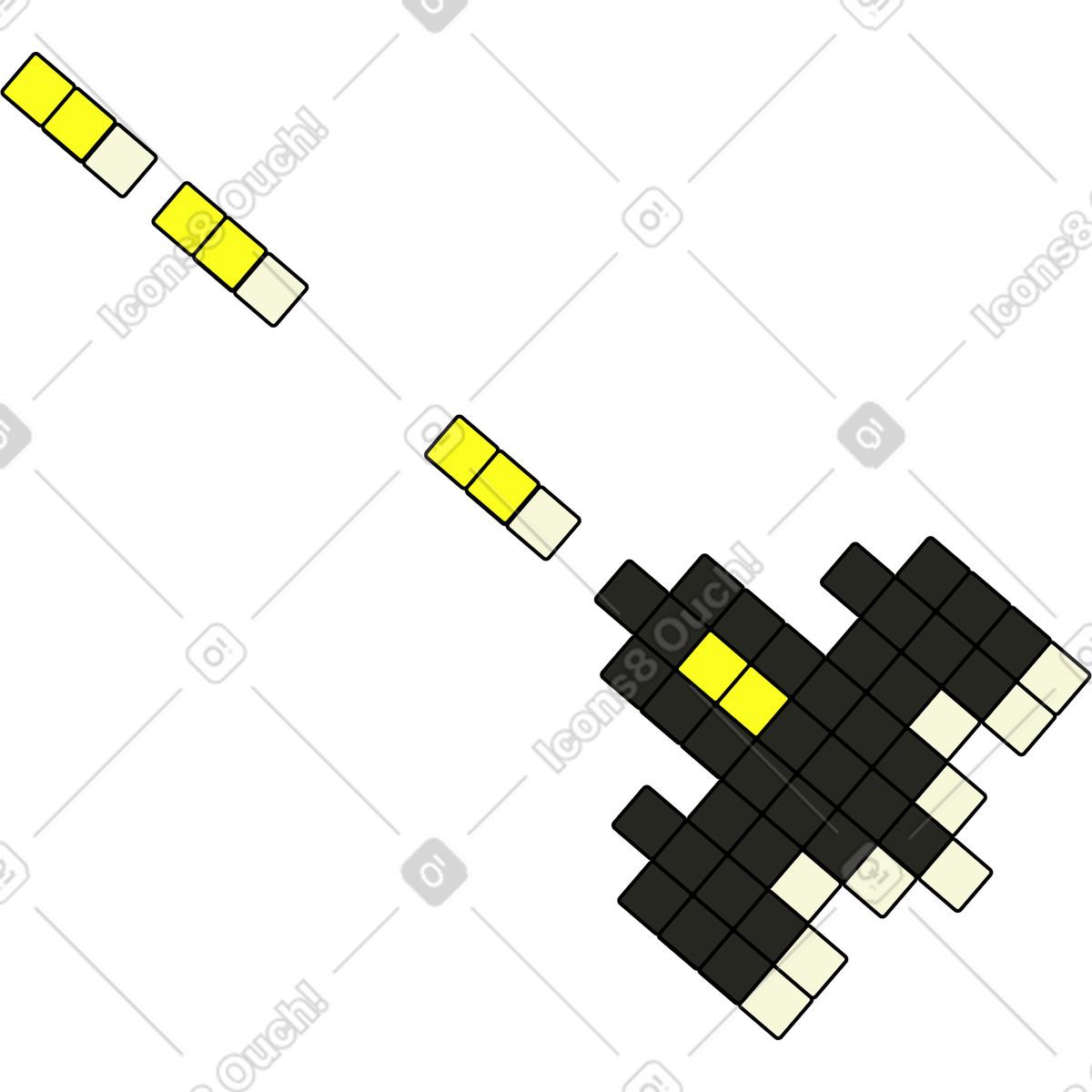 Ilustración Arcade de asteroides en estilo Retro a descargar en PNG y SVG