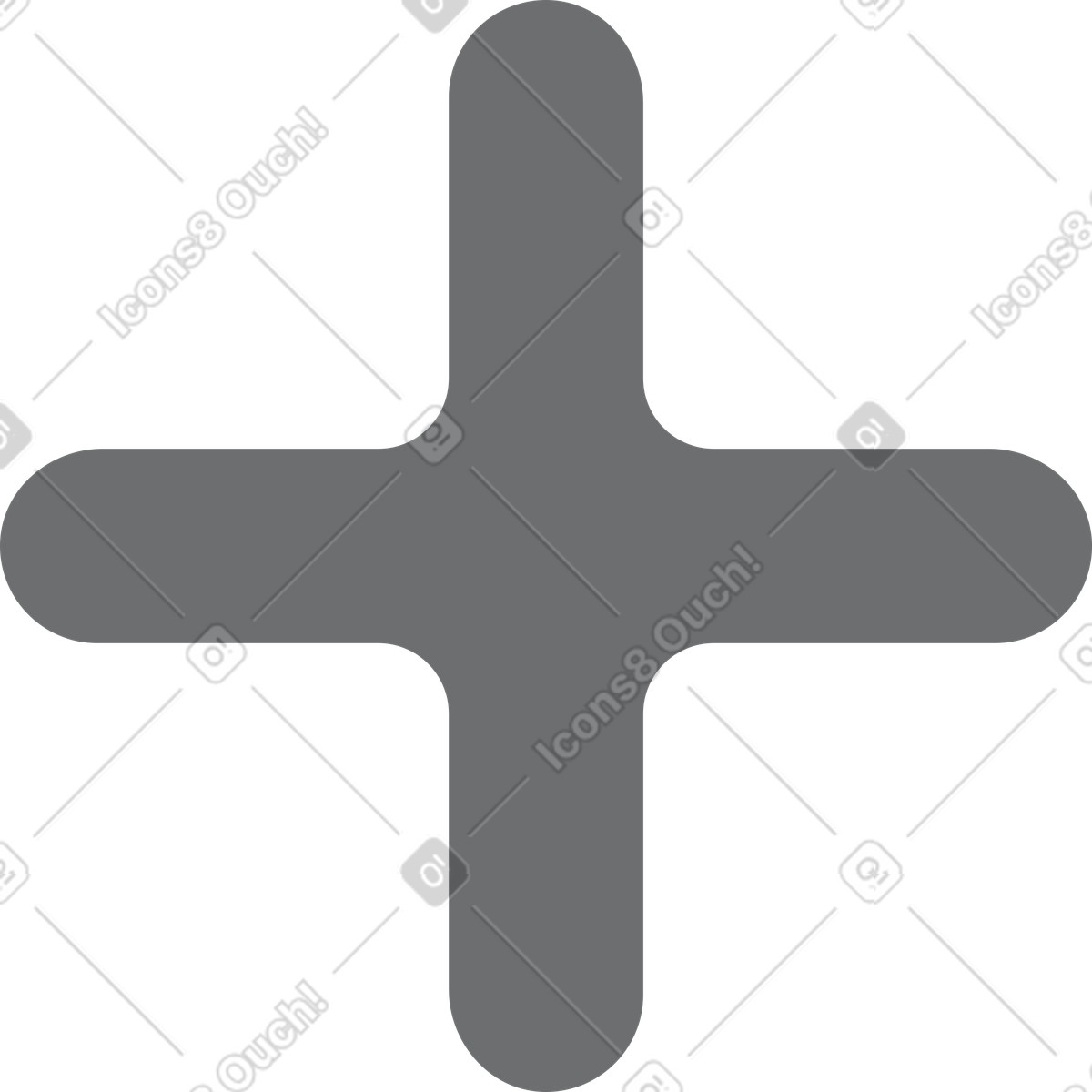 Illustration Icône plus dans le style Incut à télécharger aux formats PNG, SVG
