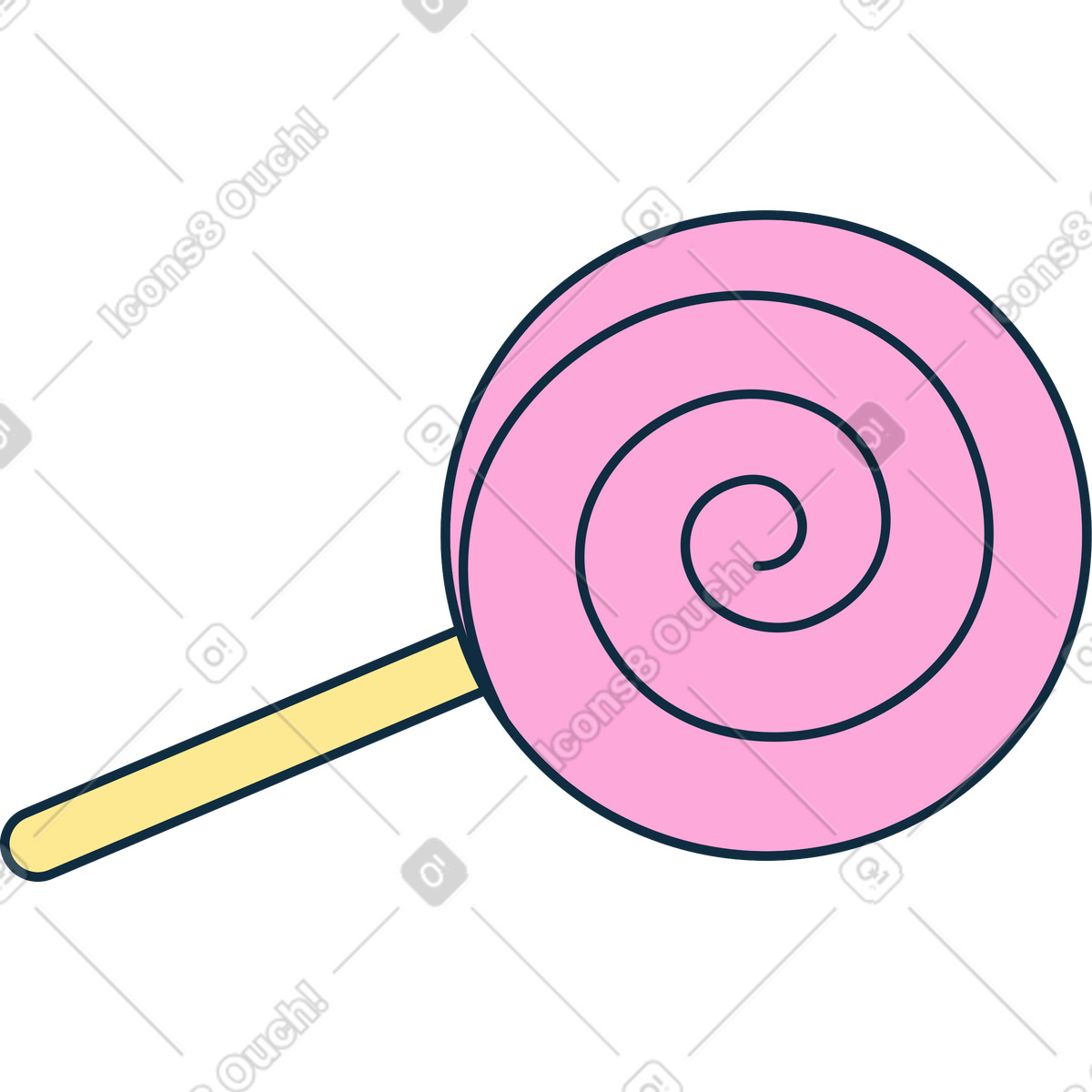 下载 Bubble gum 风格的 棒糖 插画，支持 PNG、SVG 格式