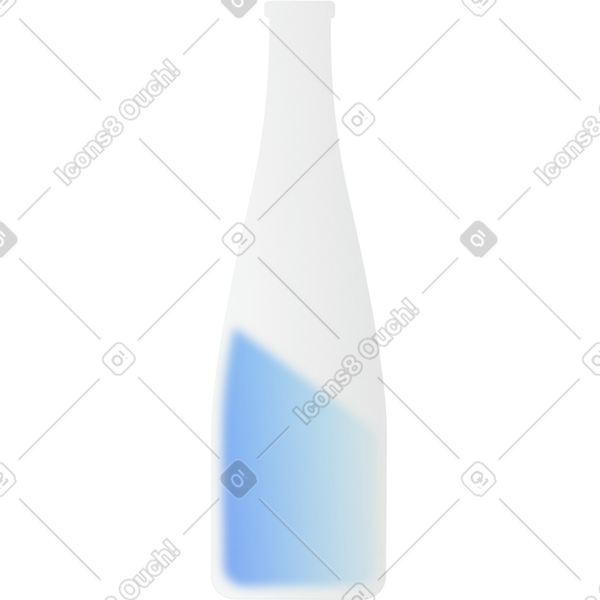 Иллюстрация Glass bottle в стиле Morphis — скачать в форматах PNG, SVG