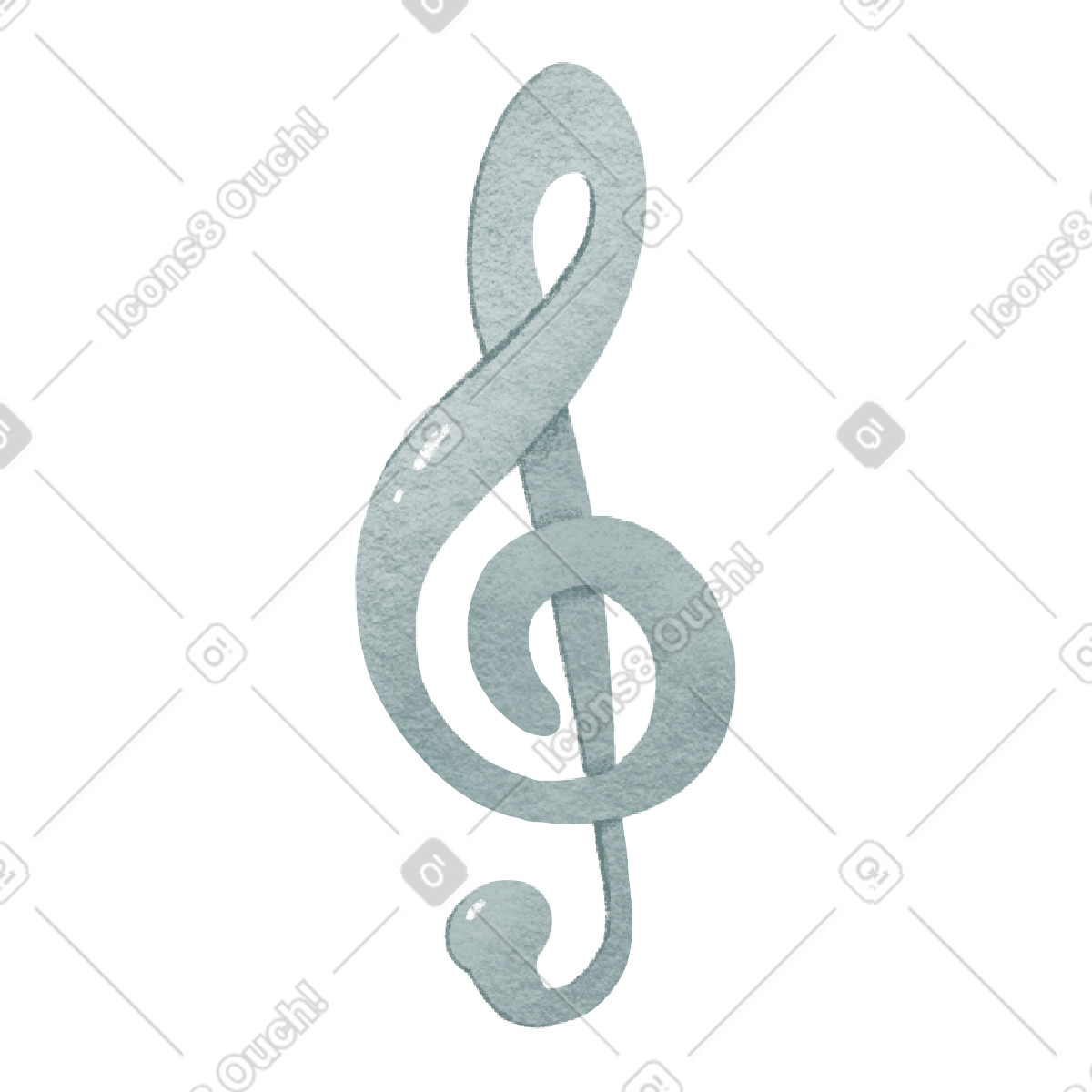 Illustration Treble clef dans le style Experimental à télécharger aux formats PNG, SVG