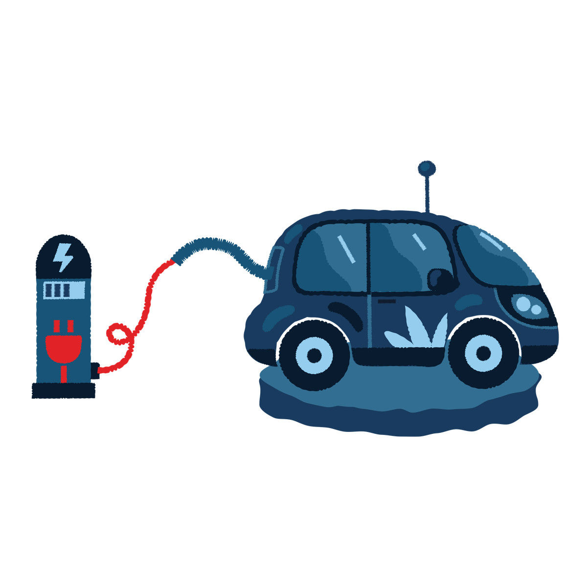 Cherry スタイルの Electric car presentation のイラストをPNG、SVG形式でダウンロード