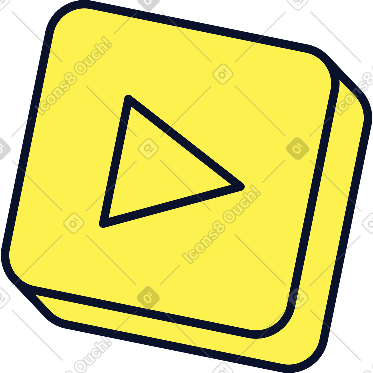 Icona del logo di youtube illustrazione in stile Flexy scarica in PNG, SVG