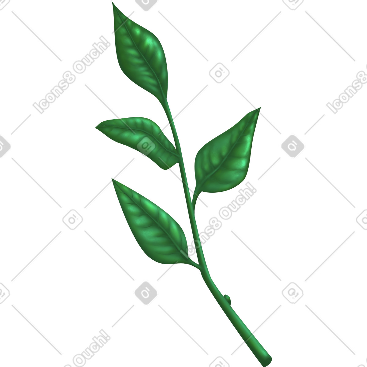 Ilustração de Tree branch em no estilo Props para baixar em PNG, SVG