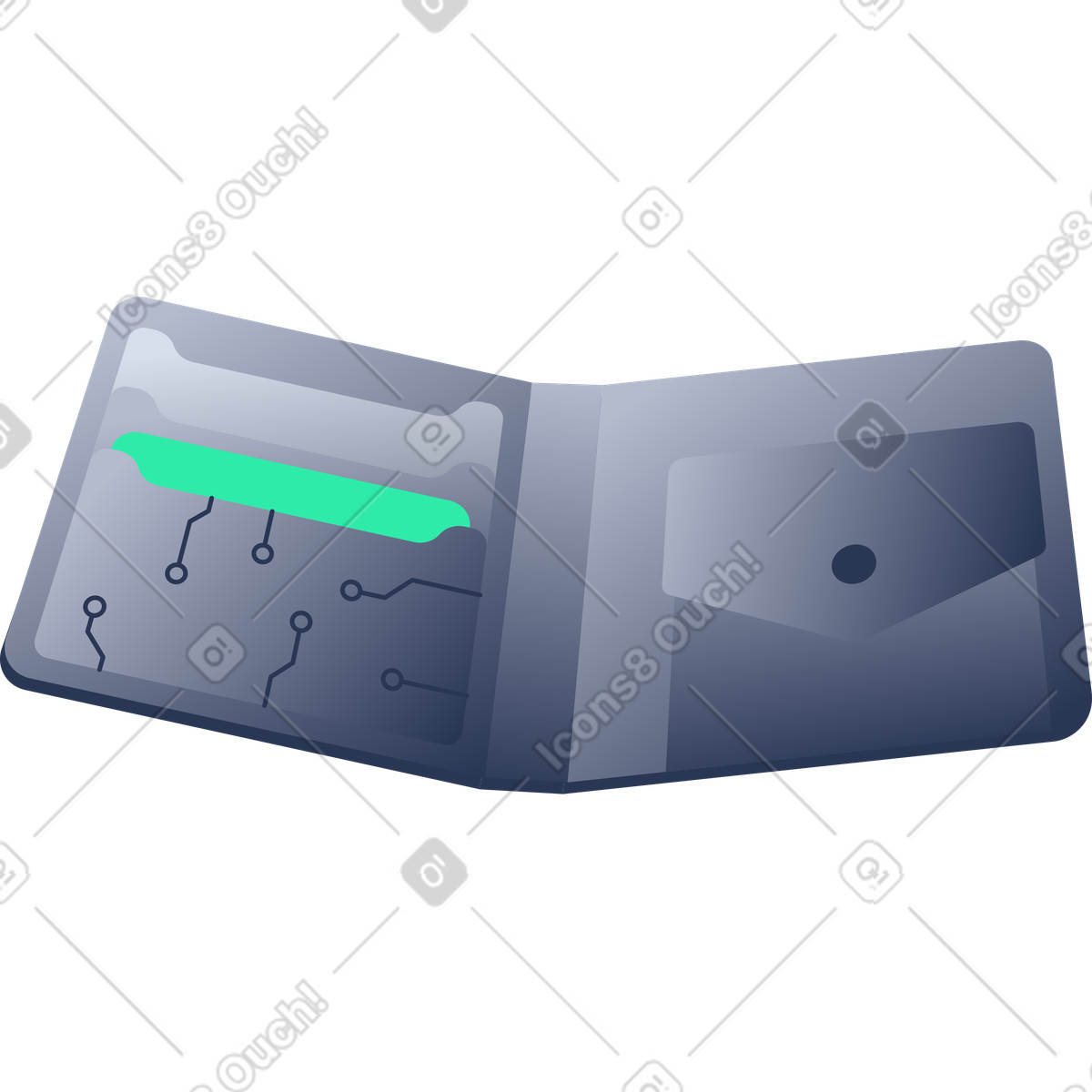 Иллюстрация Открытый кошелек в стиле Lucent — скачать в форматах PNG, SVG