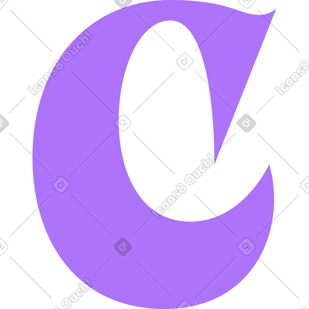Lettera c illustrazione in stile Florid scarica in PNG, SVG
