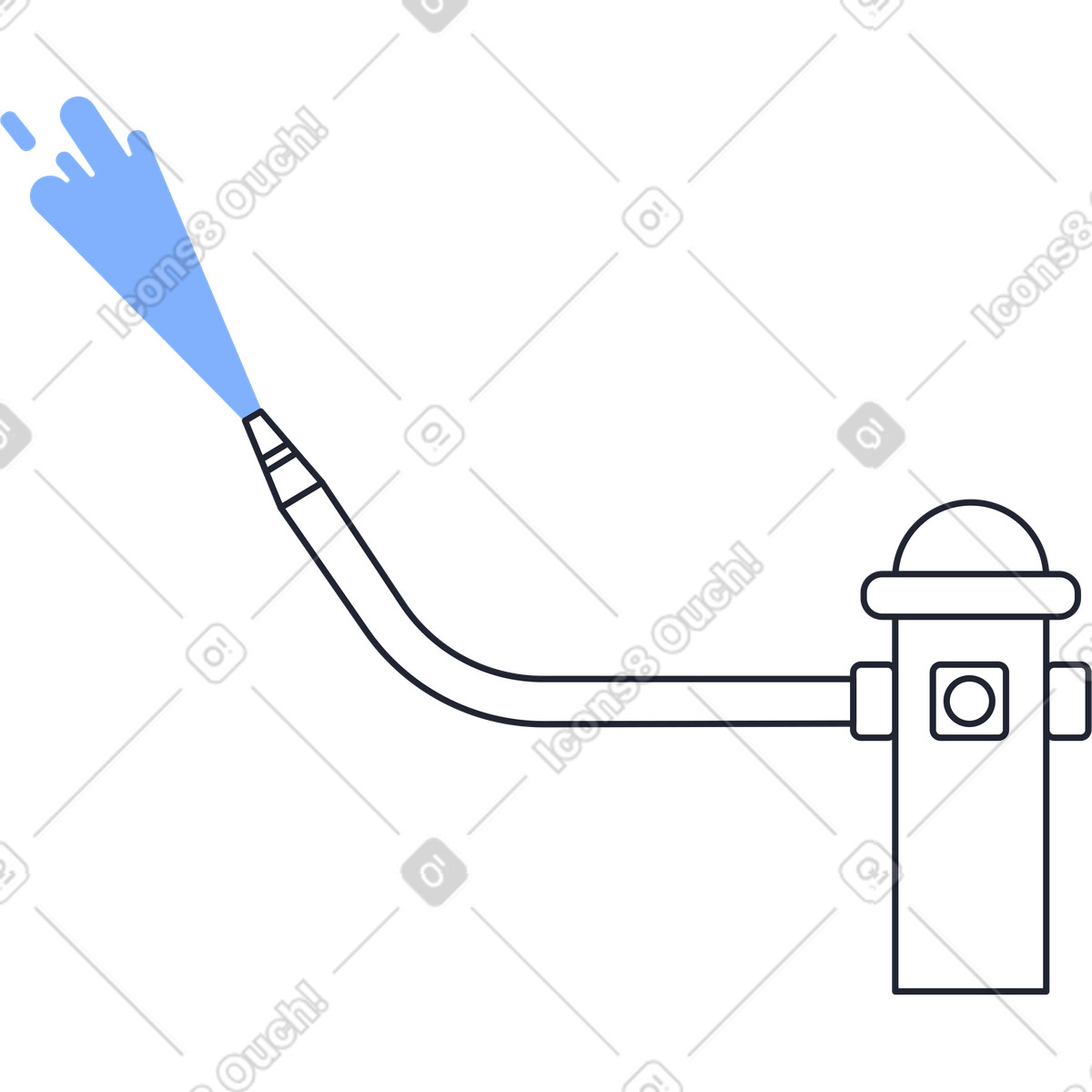 Illustration Bouche d'incendie dans le style Pablita à télécharger aux formats PNG, SVG