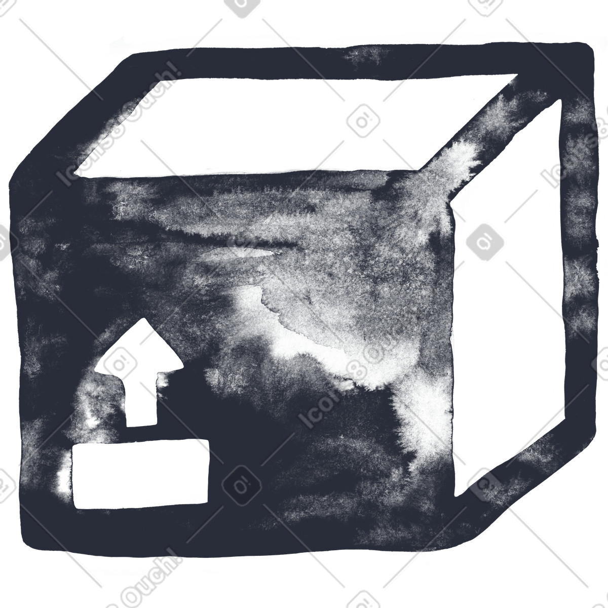 Ilustração de Caixa em no estilo Inky para baixar em PNG, SVG
