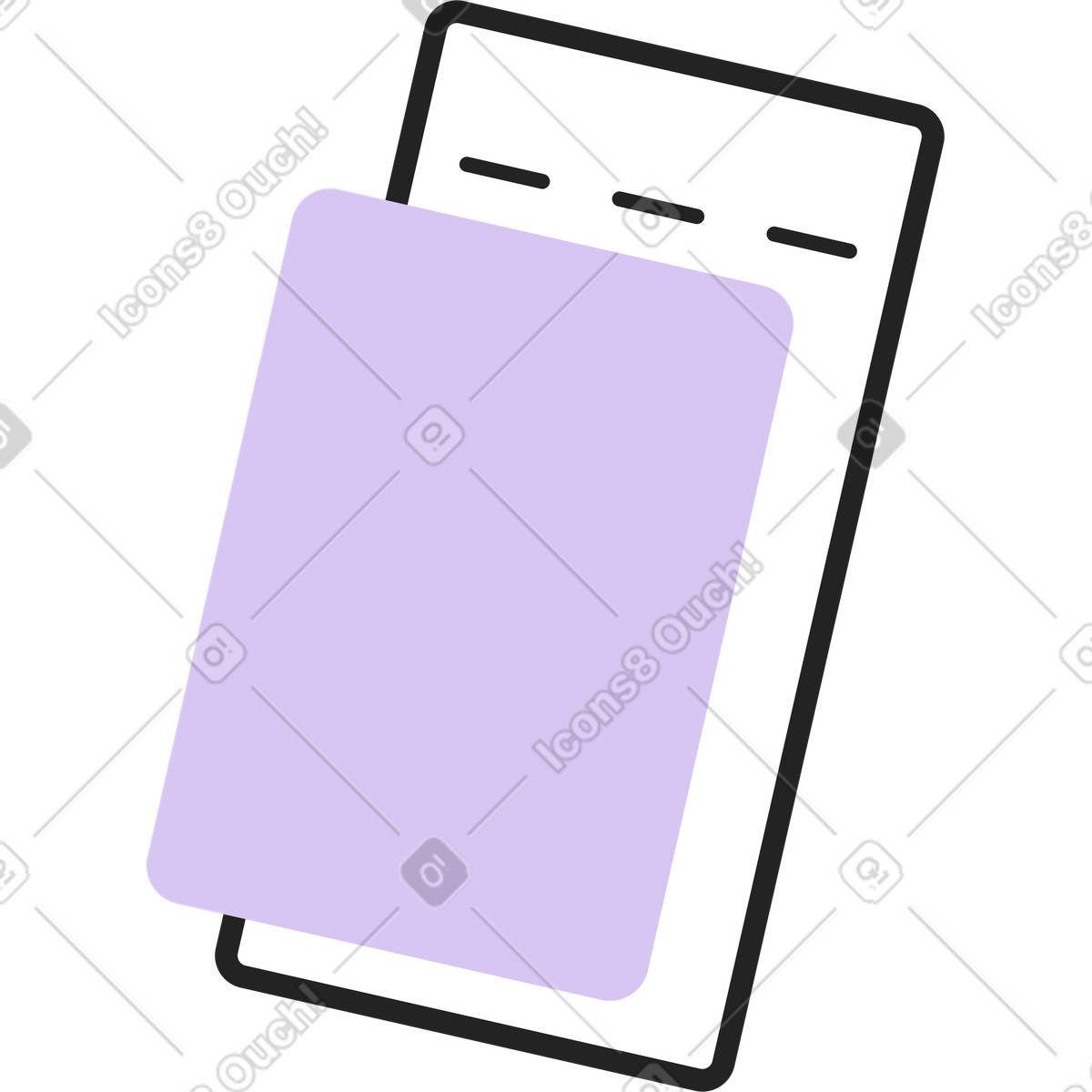 Ilustração de Passaporte com bilhetes em no estilo Sammy Line para baixar em PNG, SVG
