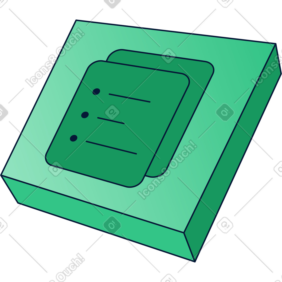 Blocco con file illustrazione in stile Neat scarica in PNG, SVG