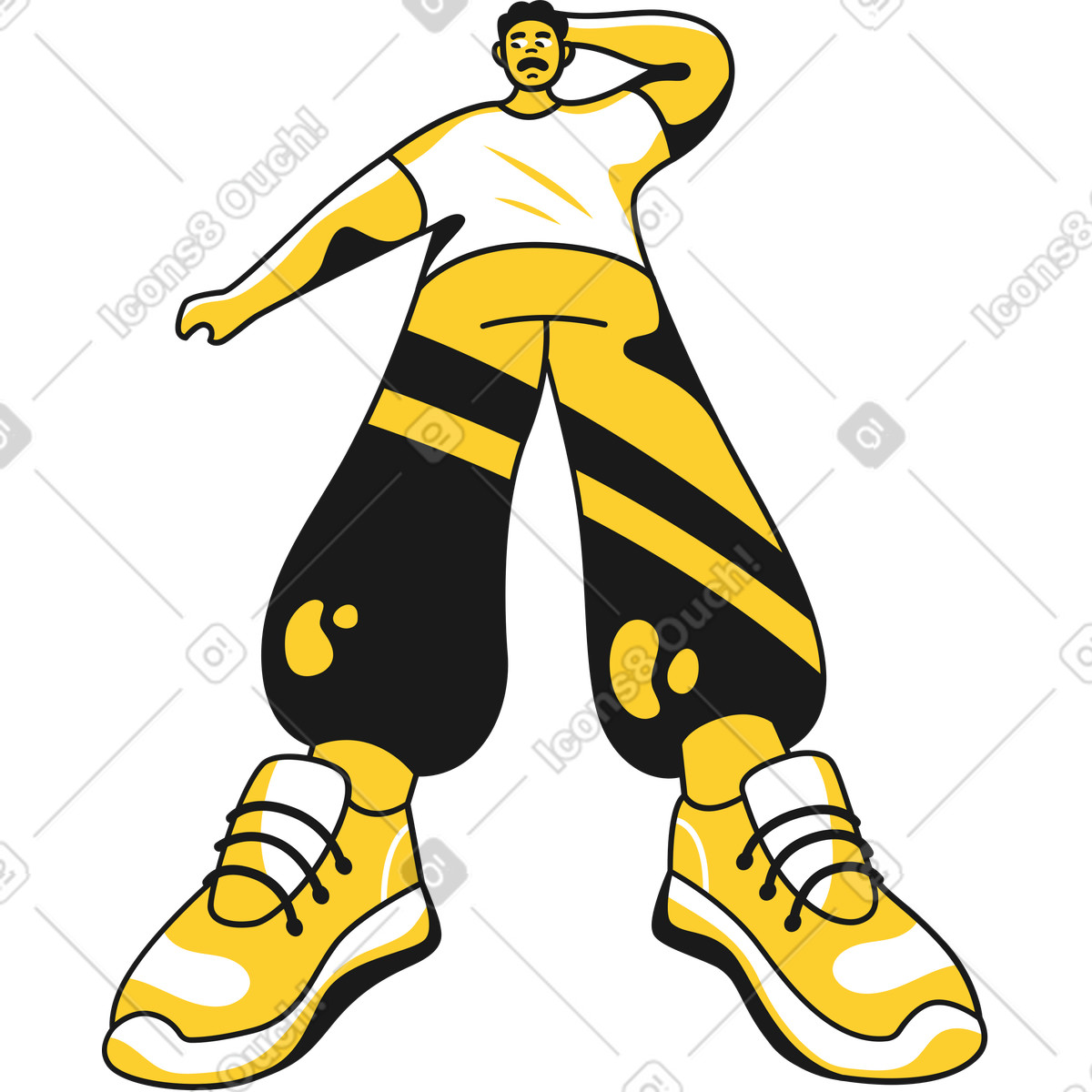 下载 Taxi 风格的 男子 插画，支持 PNG、SVG 格式