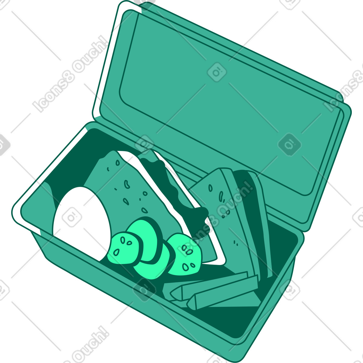 Ilustración Caja de almuerzo en estilo Storyline a descargar en PNG y SVG