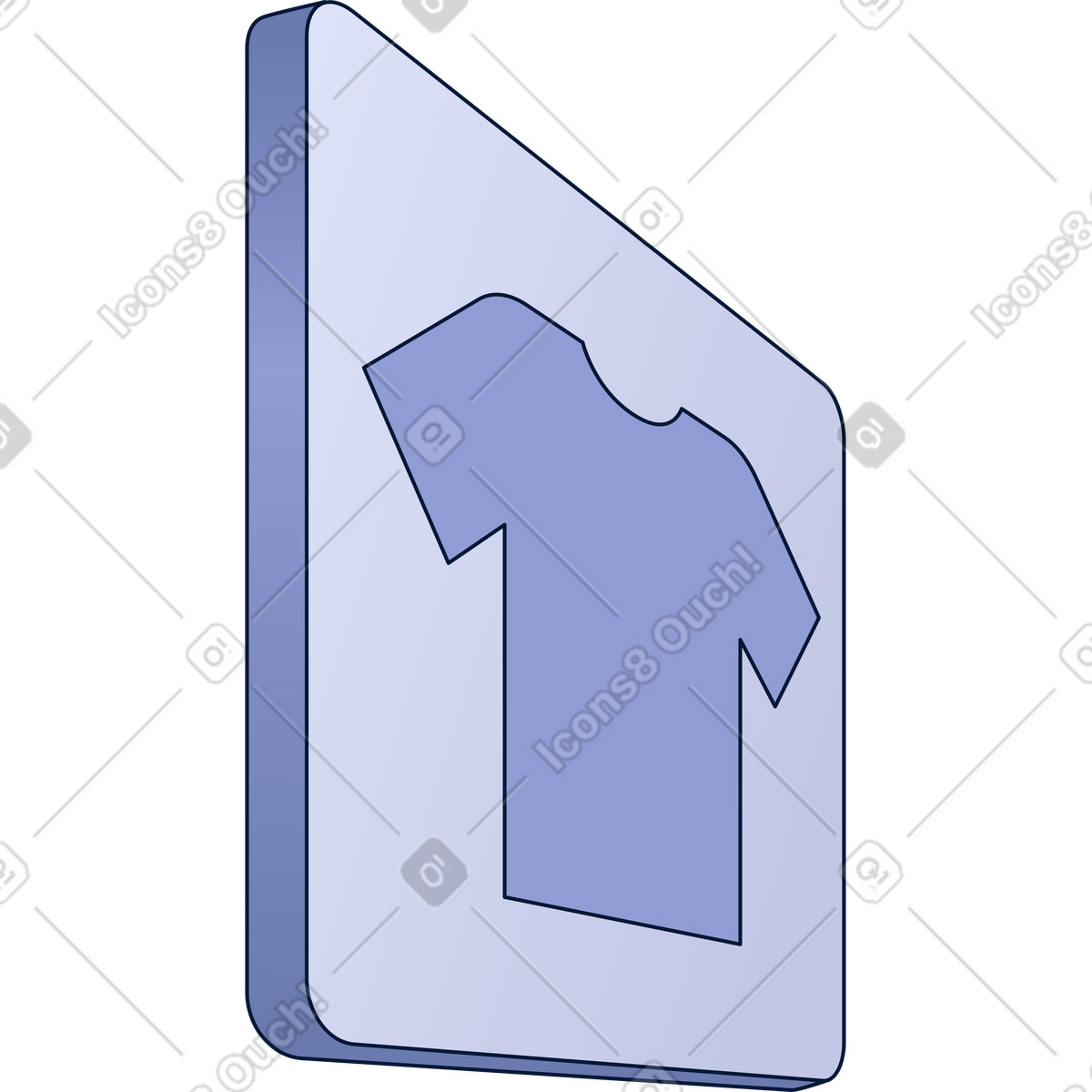 T-shirt icon illustration in Neat style download in PNG, SVG