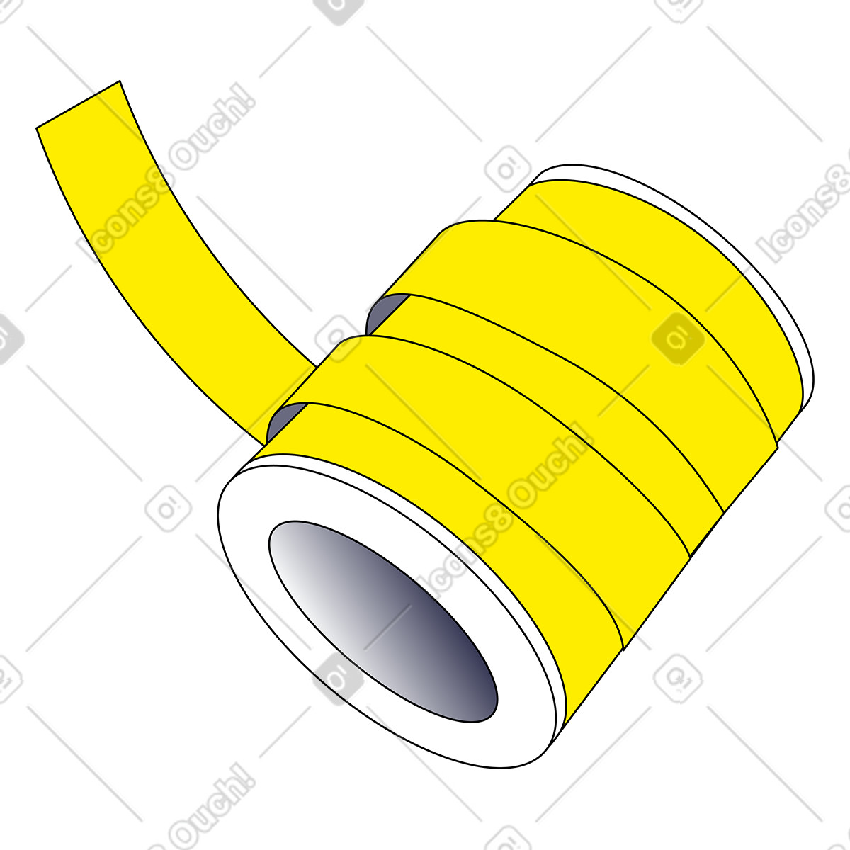 Ilustración Carrete de cinta en estilo Pop a descargar en PNG y SVG