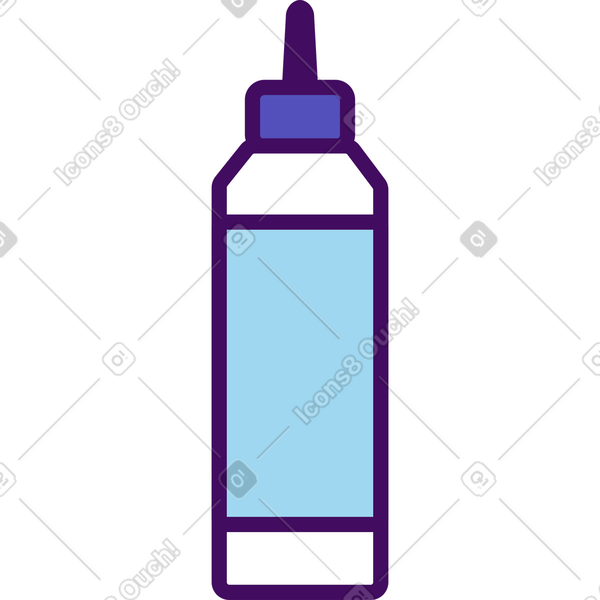 下载 Simplistic 风格的 带尖嘴的瓶子 插画，支持 PNG、SVG 格式