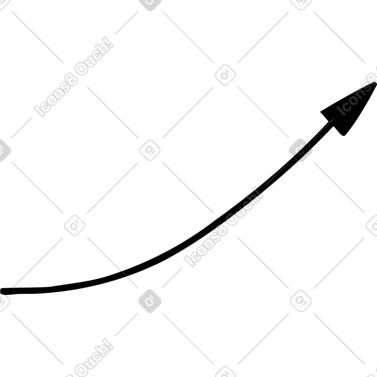 Black arrow illustration in Journal style download in PNG, SVG