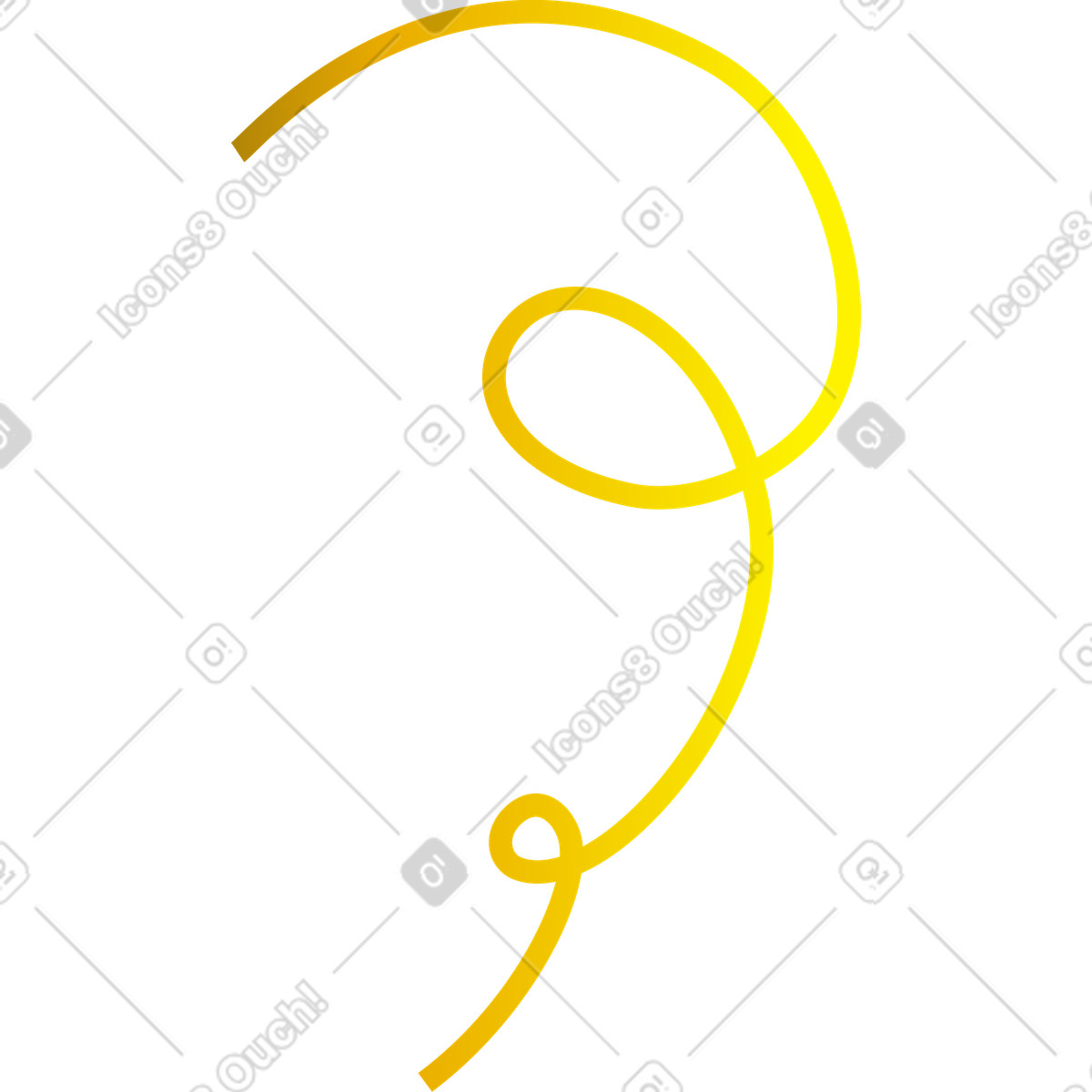 Confetti yellow illustration in Silky style download in PNG, SVG