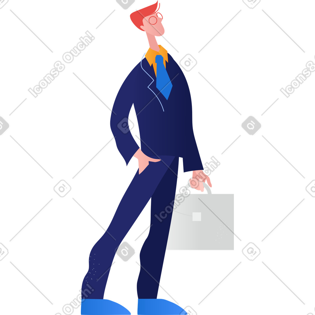 Ilustração de Homem em um terno no estilo Clip para baixar PNG, SVG