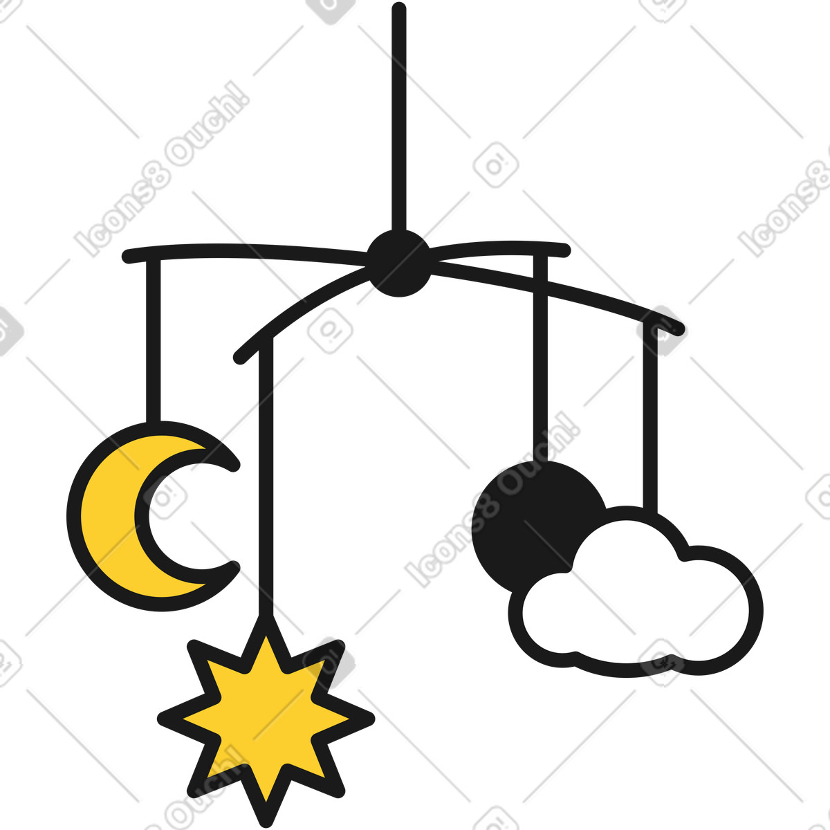 下载 Taxi 风格的 婴儿手机 插画，支持 PNG、SVG 格式