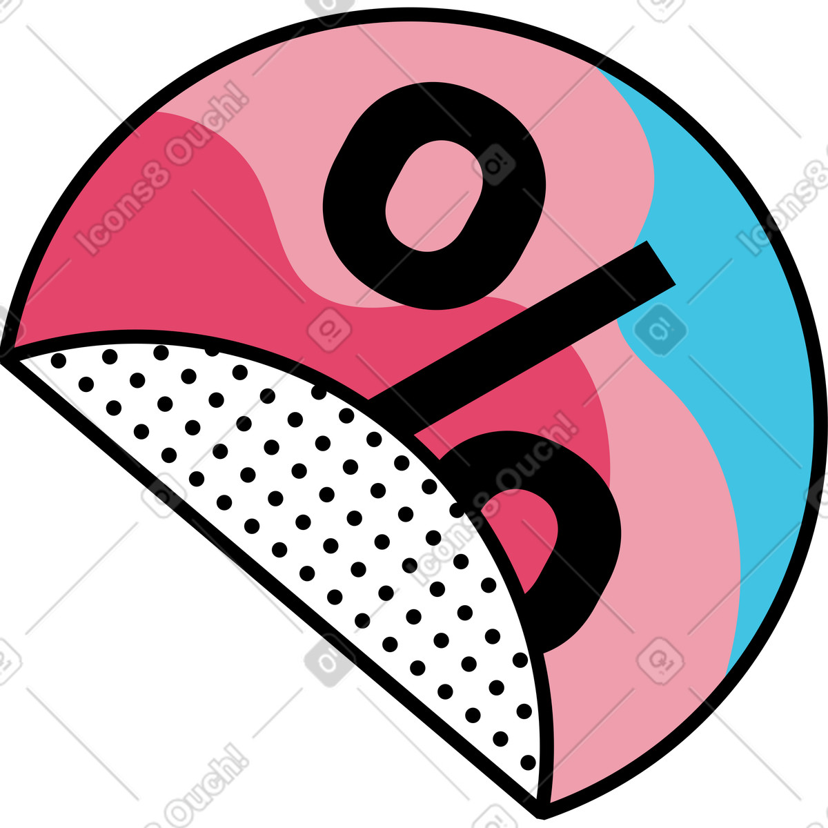 Memphis スタイルの Discount sticker のイラストをPNG、SVG形式でダウンロード