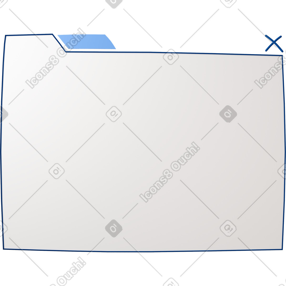 Empty browser window illustration clipart in PNG, SVG, GIF