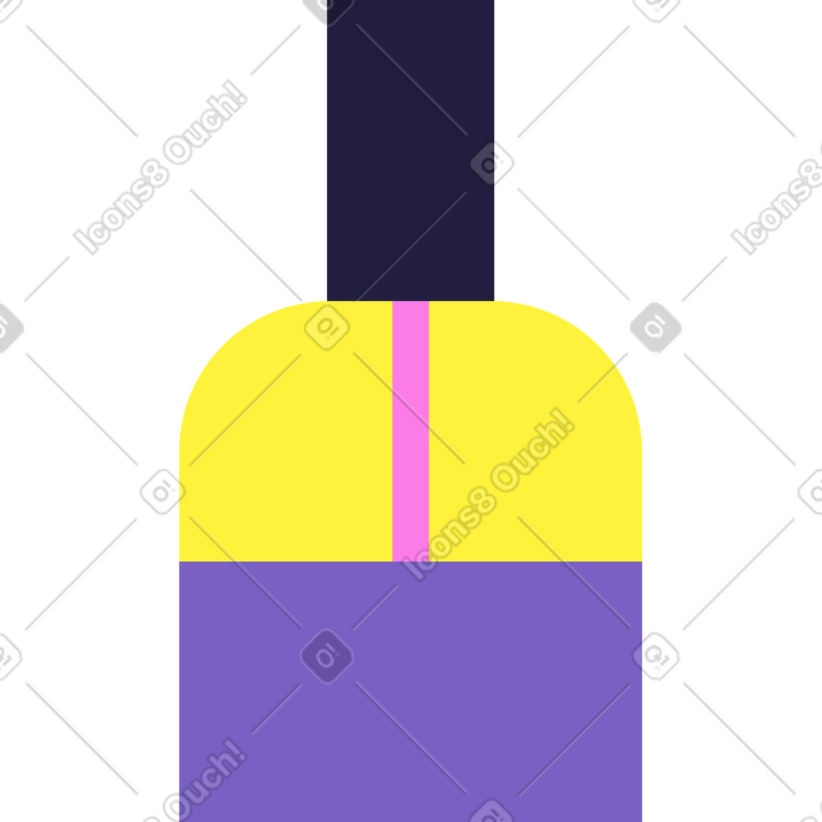Mellow 스타일의 매니큐어 일러스트레이션 PNG, SVG 다운로드