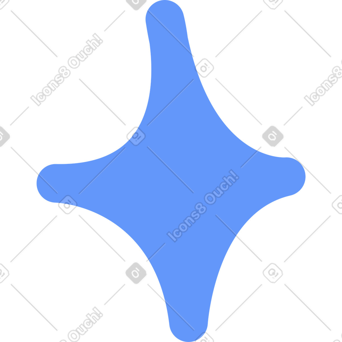 Illustration Bleu étoile dans le style Plain à télécharger aux formats PNG, SVG