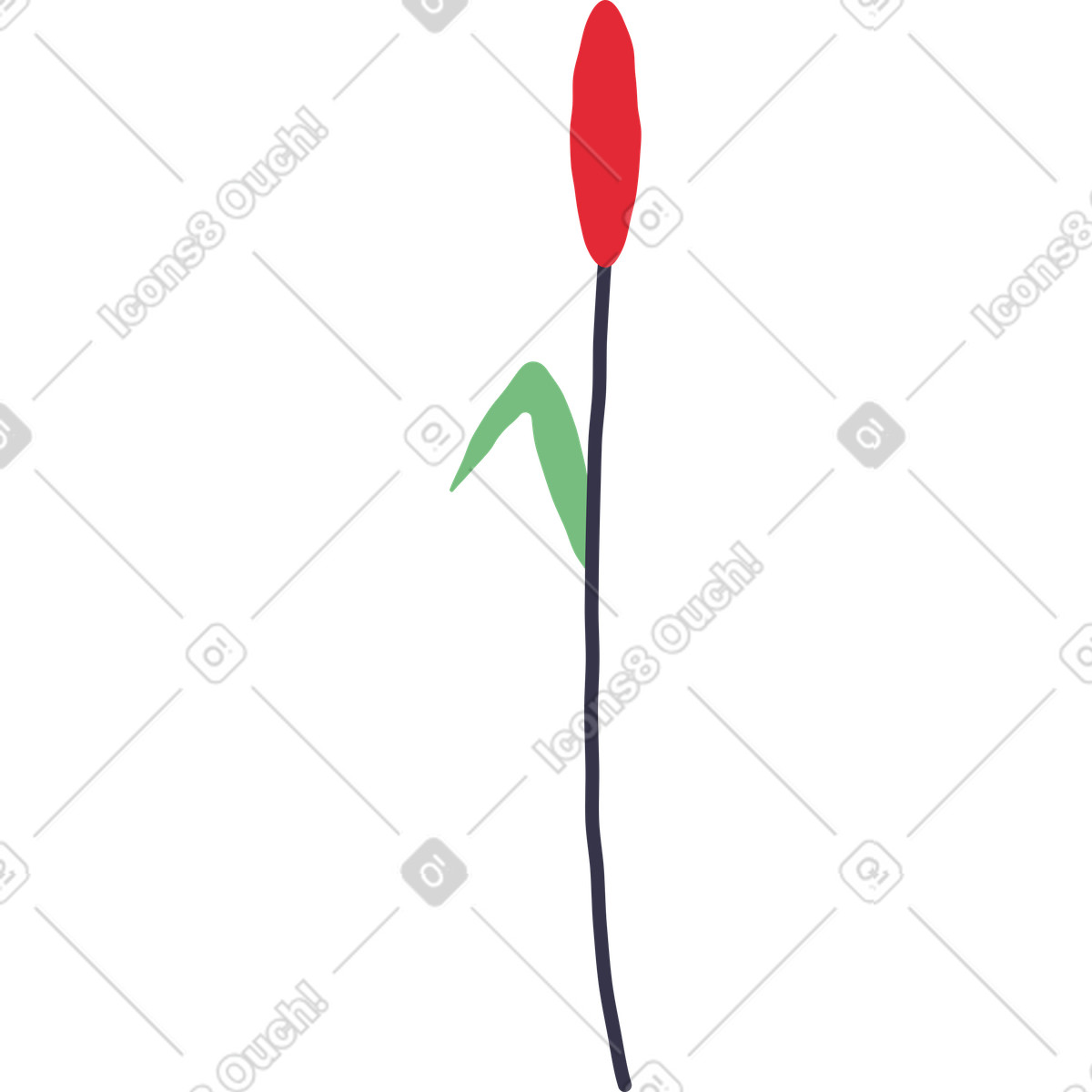 Canna illustrazione in stile Stripy scarica in PNG, SVG